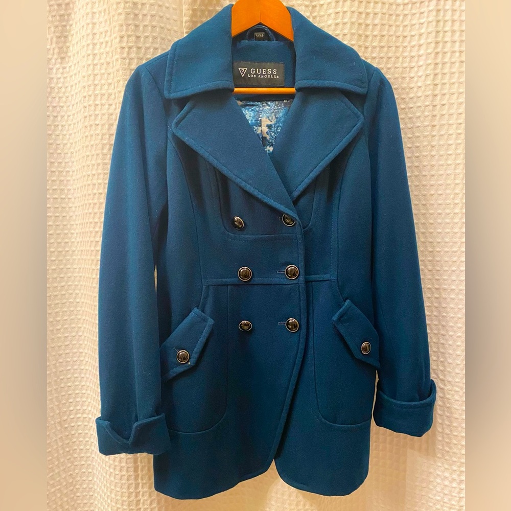Guess Wool blend double breasted pea coat